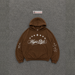 Colección de Moda Casual de Otoño para Hombre: Sudadera Oversize de Algodón French Terry Marrón Estilo Hype Personalizado con Bolsillos – Tendencia Diaria - Product Image 5