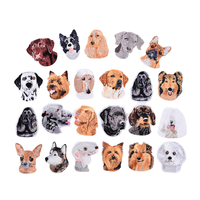 Patchs thermocollants personnalisés par le fabricant, divers motifs de chiens, patchs brodés pour vêtements, accessoires vestimentaires, sacs, chaussures, décoration