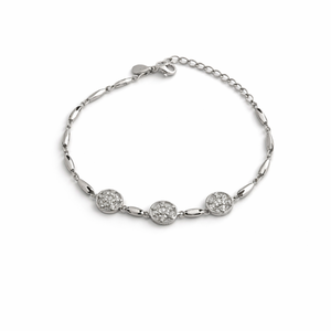 Pulseras de Plata de Ley 925 con Eslabones Geométricos, Joyería Romántica de Moda para Mujer, Acabado Pulido, para Uso Diario, Regalo para Fiestas - Product Image 1