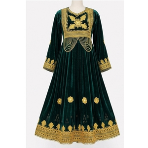 Vestido Afgano Étnico Multicolor, Hecho a Mano por los Kuchi, Tradicional, Bordado, Largo, Cultura Pashtun - Product Image 1