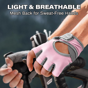 Gants de cyclisme respirants à logo personnalisé, demi-doigts, pour hommes et femmes, séchage rapide - Product Image 6