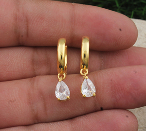 Pendientes de Plata de Ley 925 con Baño de Plata, Diseño de Estrella, con Circonita Cúbica Tallada, Joyería Fina para Mujer, Estilo Celestial, para Bodas - Product Image 1