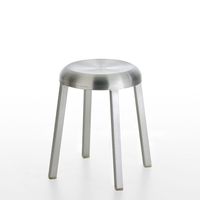 Meilleure Vente : Tabouret Bas en Aluminium, Assise Ronde, Quatre Pieds, Chaise Empilable Moderne pour Maison, Cuisine, Café, Hôtel, Utilisation Extérieure, Ensemble Décoratif, Nouveau
