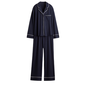 Ensemble de pyjama décontracté pour femmes en mélange doux de polyester/coton, respirant et à séchage rapide, 2 pièces, pour toutes les saisons - Product Image 1