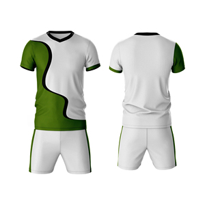 Conjunto de Camiseta y Pantalones Cortos de Fútbol para Hombre, Color Blanco y Rojo, Cuello en V, Absorbe la Humedad, Ajuste Atlético, Estampado Sublimado, para Todas las Temporadas - Product Image 3