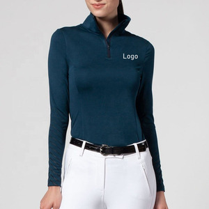 Camisa de equitación para mujer al por mayor, manga larga, de secado rápido, capa base de material Suplex/Robex, ajuste personalizado, fabricante OEM - Product Image 1
