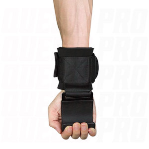 Service OEM Fournisseur – Nouveaux crochets de musculation noirs extra-résistants avec support de poignet robuste pour soulever des poids lourds et des deadlifts - Product Image 2