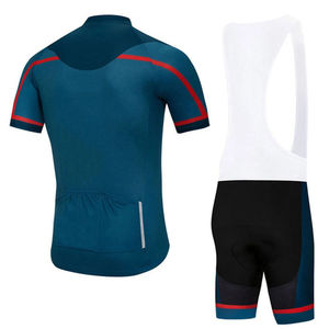 Ensemble de maillot de cyclisme unisexe sans manches, col en V, respirant, anti-humidité, en polyester, imprimé par transfert thermique, 120g, taille élastique - Product Image 2