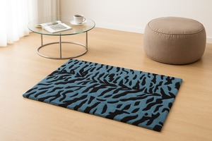 Alfombra de lujo de primera calidad con diseño de piel de guepardo azul y negro, lavable, para decoración del hogar, sala de estar, picnic - Product Image 3