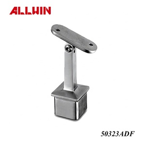 Modern Stainless Steel Handrail with <b>Adjustable</b> Square Saddle Bracket Matte Black for Hotel Application Balustrades & Handrails - Product Image 3