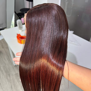 วิกผมคนแท้แบบชาวเวียดนามจาก100% ผมยาว28 "สีน้ำตาลเข้มยาวสองชั้น - Product Image 3