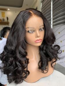 Extensions de cheveux humains vierges Remy vietnamiens ondulés et volumineux, longueur aux épaules, partie C, double trame machine, toutes couleurs disponibles - Product Image 5