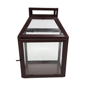 Linterna redonda pequeña con revestimiento azul para la sala de estar del hogar y la decoración de mesas de boda, iluminación de suelo, uso decorativo, linterna de metal. - Product Image 3