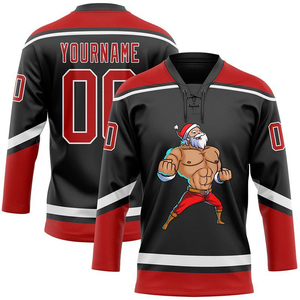 Maillot de hockey personnalisé, nom de l'équipe imprimé, broderie, sublimation, uniformes de hockey sur glace - Product Image 3
