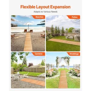 Passerella da Giardino in Legno di Cedro Antiscivolo da 3,65 m, Larga 43 cm, con Filo Metallico Arrotolabile, per Esterni, Decorazione Stagionale - Product Image 6