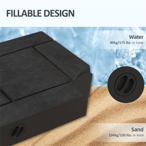 Ombrellone da Giardino Quadrato con Base in Acciaio Inox e Ferro per Patio, Ristorante, Hotel, Spiaggia - Consigliato per la Pioggia - Product Image 5