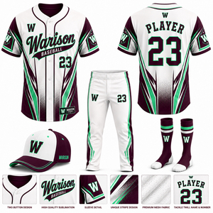 Conjunto de Uniforme de Entrenamiento de Béisbol en Oferta, Sublimado, 100% Poliéster, Jersey, Pantalones, Calcetines y Gorras - Product Image 2