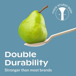 Cucchiai Marrone Chiaro 100% Compostabili Resistenti Senza Plastica, 120 Pezzi, 6.5 Pollici, Posate Monouso Lisce e Resistenti alle Rotture - Product Image 3