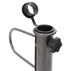 ขาตั้งร่มพับได้ขนาดกะทัดรัดพร้อมที่วางแขนเหล็กชุบสังกะสีสีดำ ร่มและฐานสำหรับลานบ้าน - Product Image 5