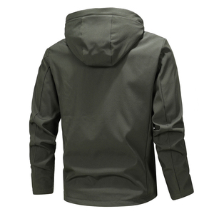 เสื้อแจ็คเก็ตพัฟเฟอร์มีฮู้ดสำหรับผู้ชาย สีพื้น กันน้ำ ผ้าไนลอนบุโพลีเอสเตอร์ สวมใส่สบายในฤดูหนาว ปิดด้วยซิป - Product Image 2