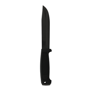 Couteaux de plein air à lame fixe noire avec lame noire mate, poignée texturée antidérapante, étui de protection et sangle de ceinture pour le camping et la randonnée - Product Image 2