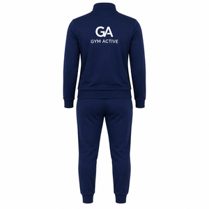 <b>Womens</b> <b>Navy</b> <b>Blue</b> Hooded Fleece Tracksuit Set Full Zip Jacket <b>Jogger</b> Pants Athletic Sportswear Gym Training Workout Suit - Product Image 6