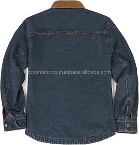 Chaqueta vaquera de calle alta para hombre BoomletCorp 2024, Color personalizado, moda de invierno, cuello levantado de lana duradero, último diseño Falaline - Product Image 2