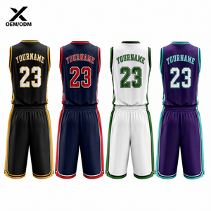 Uniforme de Baloncesto Reversible Transpirable de Secado Rápido 100% Poliéster, Conjunto Deportivo con Logotipo Personalizado Impreso por Sublimación, Nombre del Equipo - Product Image 3