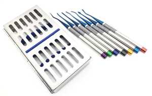 Ensemble de 7 élévateurs dentaires manuels PDL en titane, couleur personnalisée, certifié CE Salaar Industry - Product Image 5