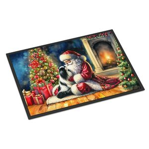 Japanese Chin Santa Claus Doormat New 18H X 27W <b>Indoor</b> Outdoor Entryway Rug Non Slip Low Pile Washable Front <b>Door</b> <b>Mat</b> - Product Image 1