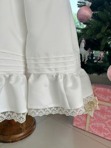 Vestido Largo de Encaje Hecho a Mano con Color Personalizado para Bautizo, Vestido de Noche de Lujo para Niñas, Mangas Cortas, Suministro OEM ODM-Nami - Product Image 5