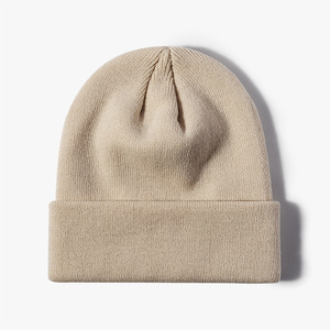 High Quality Embroidery 100% Acrylic Cuffed <b>Blank</b> Men Skully Beanie Winter Unisex Casual Sports Knitted Hats Warm Custom Logo - Product Image 3