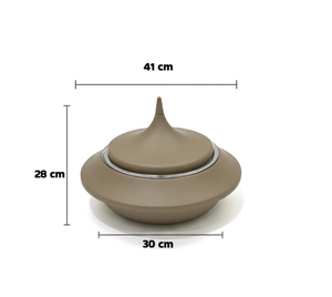 Stainless Steel Casserole With Lid Round Design Minimalist Style Insulated Food <b>Warmer</b> <b>Hand</b> Wash Only - Product Image 4