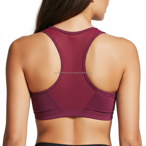 Sujetador deportivo sin aros para mujer, de verano, liso, personalizado OEM, al por mayor, de punto, de alto soporte y ligero - Product Image 2