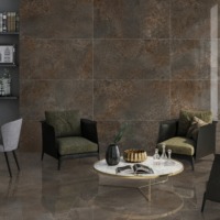 Carreaux de porcelaine de luxe finition sucre 60x120cm, surface à grain fin, aspect marbre, résistants à l'usure pour sol et mur de chambre et salle de bain