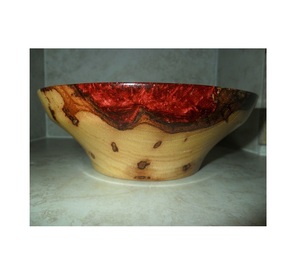 Tazón de Madera de Acacia y Resina Epoxi Hecho a Mano por Diseñadores - Ecológico, Apto para Lavavajillas, Ideal como Centro de Mesa o para Servir en la Cocina - Product Image 3