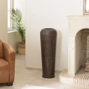 Vase de sol en bronze fait main de la collection Signature, design industriel, hauteur 88 cm, diamètre 31 cm - Product Image 3