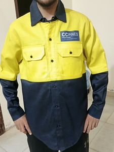 Camisa de Trabajo de Alta Visibilidad Personalizada al por Mayor de HBC, Camisa de Seguridad Reflectante para Construcción, Camisa de Manga Larga para Hombre - Product Image 5