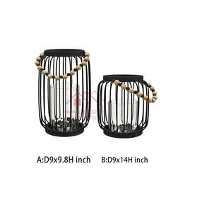 Iron Metal Candle Lantern Handmade Luxury candle <b>Hurricane</b> With <b>Glass</b> Votive - Product Image 1