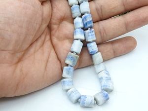 Rodocrosita Azul - Cuentas Lisas Mate Pulido - Tubo Cilíndrico - 8 Pulgadas - Hilo de 8-10MM Aprox. - Piedra Natural - Product Image 5