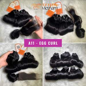 Vendeurs de cheveux crus à cuticule alignée avec boucles aux œufs super doublement étirés, Magic Curl Egg Mèches de cheveux noires naturelles pour femmes noires - Product Image 6