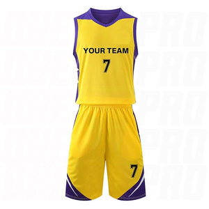 ชุดบาสเก็ตบอล เสื้อและกางเกงขาสั้น สีเหลือง คุณภาพสูง แบบซับลิเมชั่น  ชุดบาสเก็ตบอลคุณภาพดี ปรับแต่งได้ - Product Image 3