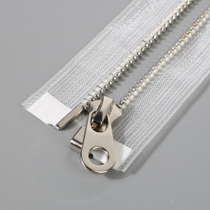 Fermeture éclair métallique à dents en maille, extrémité ouverte, couleur platine cuivre, pour vêtements, personnalisable - Product Image 3