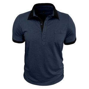 Camisa Polo Casual para Hombre, Corte Holgado, Puños Acanalados, Botones, Manga Corta, Transpirable, a la Moda, Personalizable OEM - Product Image 2