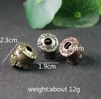 Croisé samouraï casque couteau perles lanière pendentifs bricolage Paracord corde perles accessoires rétro garde masque EDC outil breloques laiton