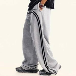 Pantalon thermique doublé polaire pour homme, nouveau modèle automne/hiver, décontracté, en laine peignée et épaissi, coupe droite, effet vieilli, vente en gros - Product Image 3