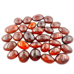 Lote Mixto de Gemas Sueltas de Granate Rojo Natural, Cabujón Ovalado Gomed, Todos los Tamaños, Efecto de Color, para Fabricación de Joyas, Gema de Hessonita, Tercera Parte - Product Image 2