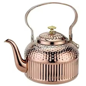 Crafted Metal <b>Tea</b> Coffee Kettle <b>Pot</b> for Water Heating Serving Kitchen Use with Secure Lid and Easy Handling - Product Image 5