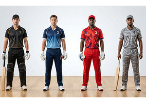 Custom Mens Cricket Uniform Set Comfortable Team Shirt Shorts Latest Design Printing Rayofive Private Limited Model - Product Image 3