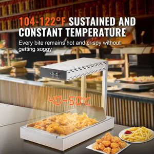 Lampada Elettrica Commerciale da 750W in Acciaio Inossidabile per Riscaldare Alimenti, Scaldapatatine Fritte, Stazione di Riscaldamento e Mantenimento a 104 Posizioni - Product Image 2